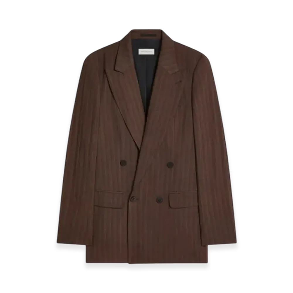 DRIES VAN NOTEN Double-Breasted Blazer "Brown"