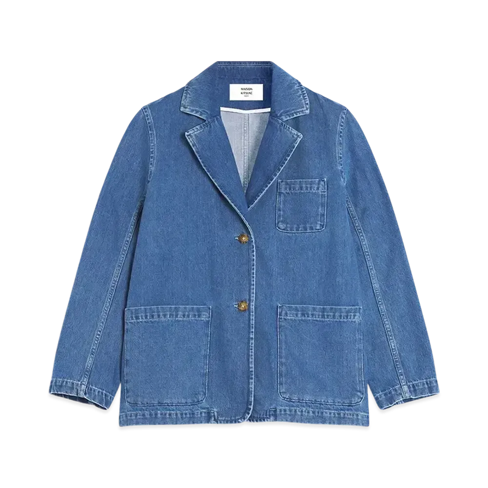 Maison Kitsune Deconstructed Tailored Jacket "Light Stone Indigo"