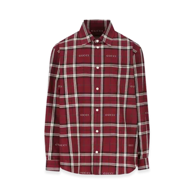 GUCCI Tartan Shirt "Red"