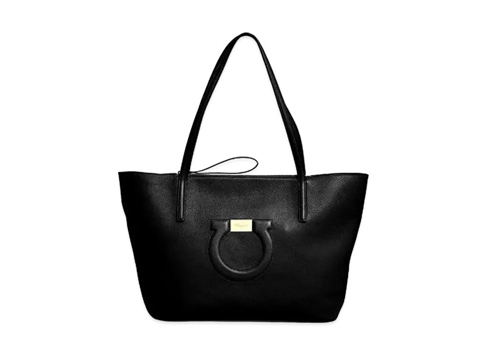 Salvatore Ferragamo Gancini Tote Bag (M) "Black"