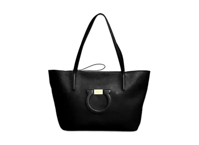 Salvatore Ferragamo Gancini Tote Bag (M) "Black"