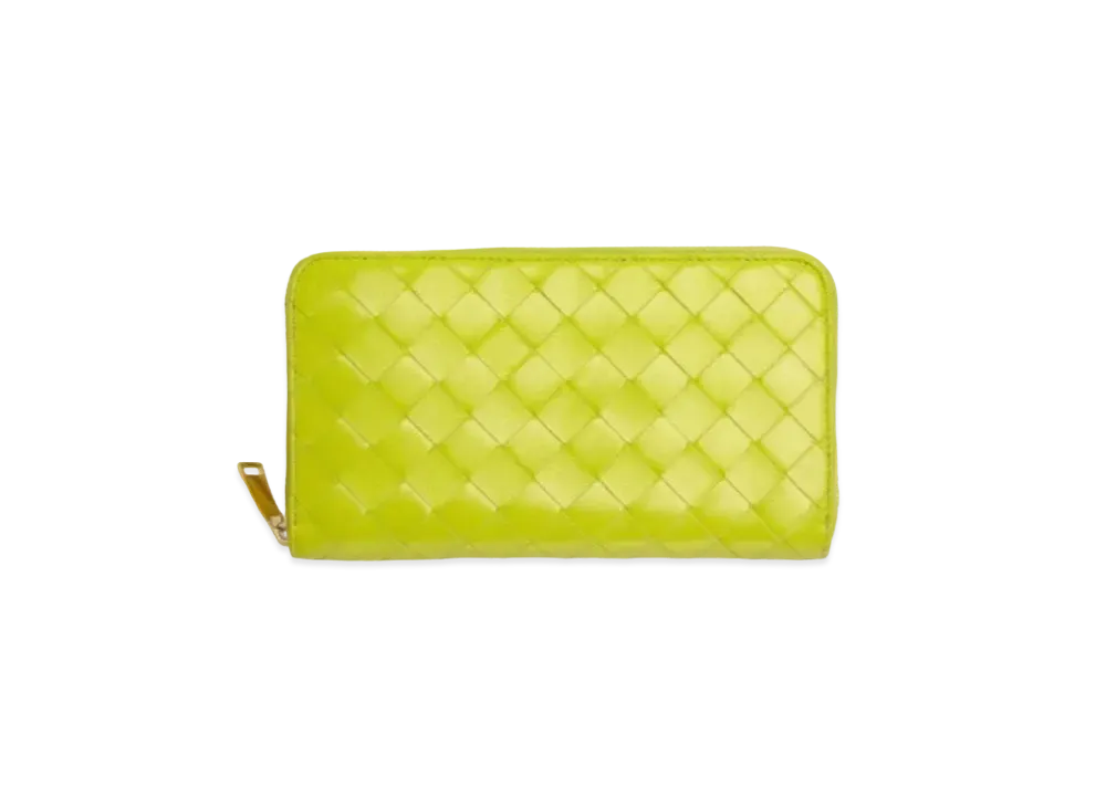 Bottega Veneta Zip Around Wallet "Kiwi"