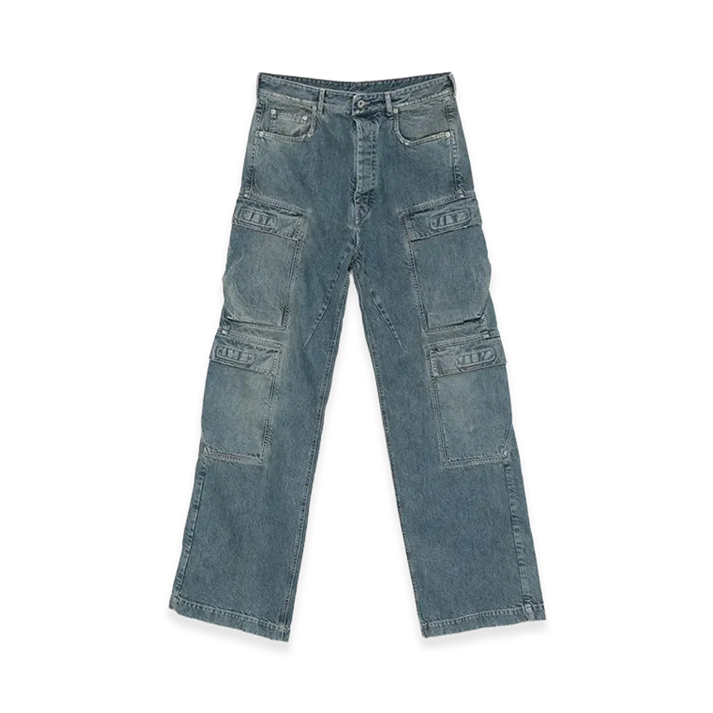 Rick Owens DRKSHDW Double Cargo Jeans "Blue"