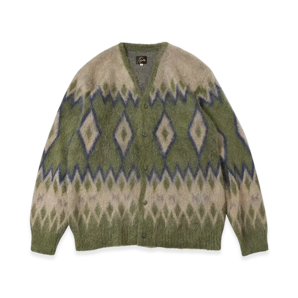 NEEDLES Diamond Mohair Cardigan "Olive"