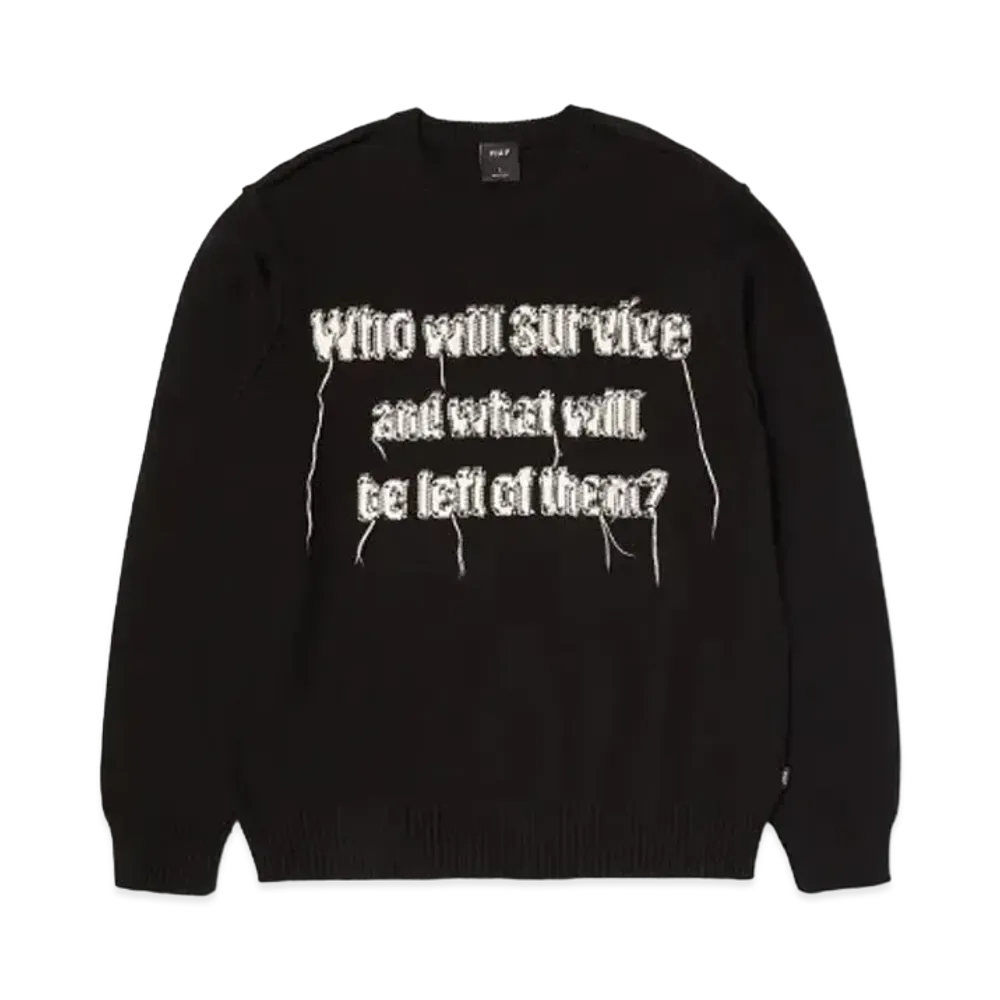 HUF x Texas Chainsaw Massacre Survive Cable Knit Sweater "Black"