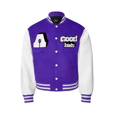 A FEW GOOD KIDS Block Logo Stadium Jacket "Purple"