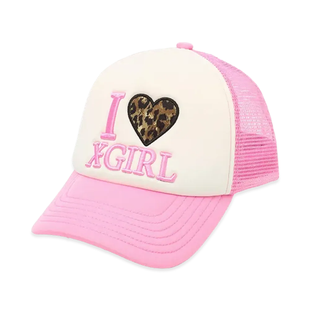 X-Girl Women's I Love Trucker Cap "Pink"