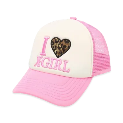 X-Girl Women's I Love Trucker Cap "Pink"