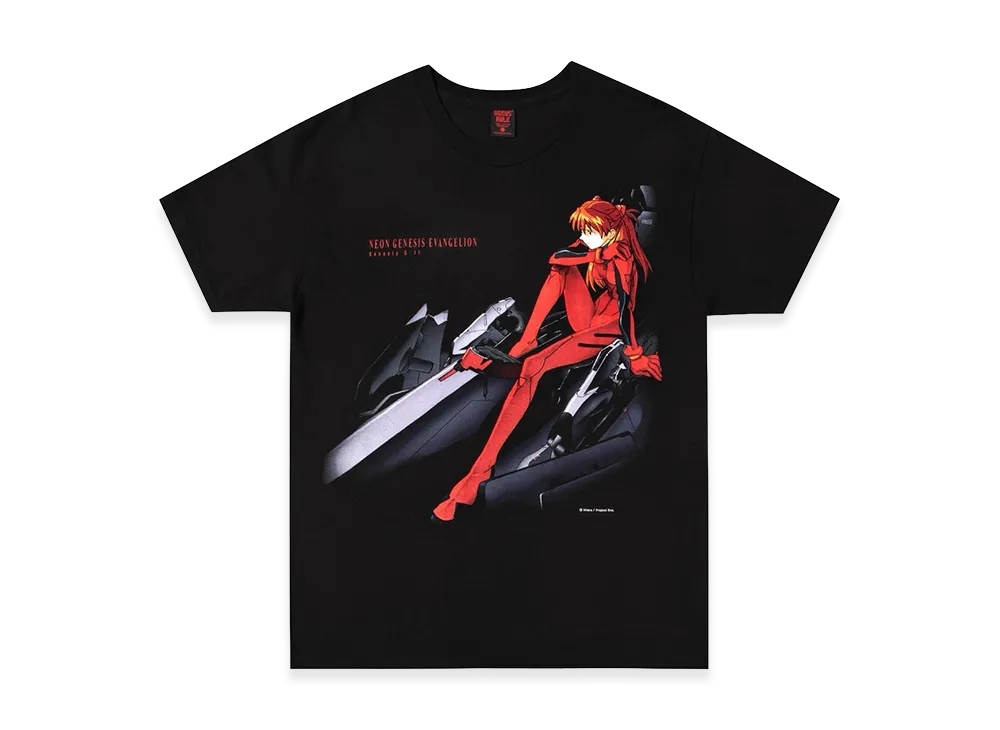 Geeks Rule x Neon Genesis Evangelion Silkscreen Printing T Shirt Asuka "Black"