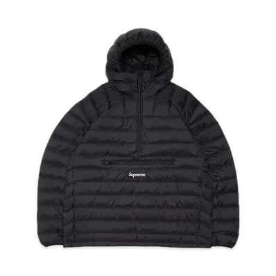 Supreme Micro Down Half Zip Hooded Pullover "Black"