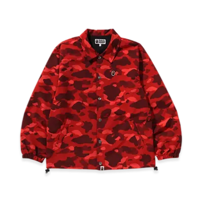 A BATHING APE Color Camo One Point Coach Jacket "Red"
