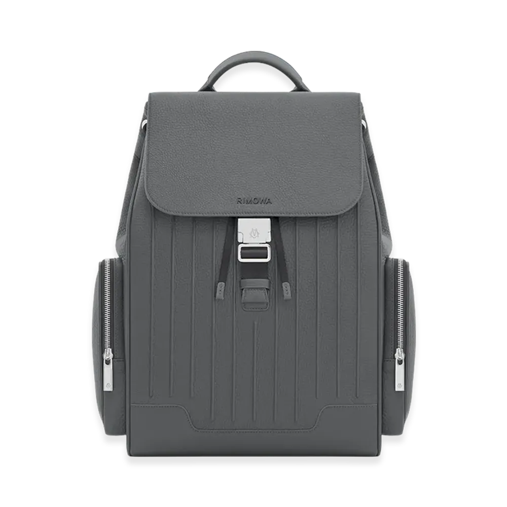RIMOWA Never Still - Leather Flap Backpack Large "Grey"