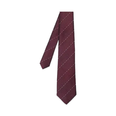 Paul Smith Artist Stripe Line Tie "DarkRed"