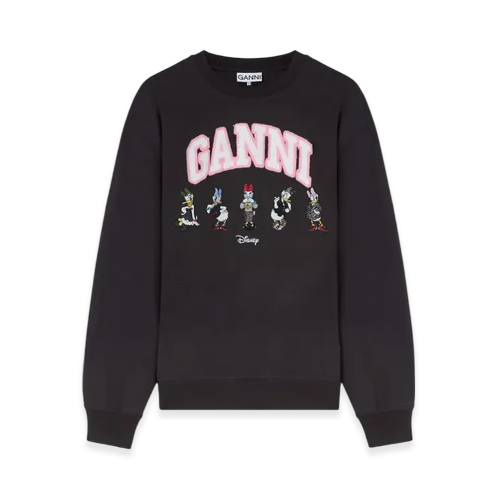 GANNI x Disney Daisy Duck Black SweatShirt "Phantom"