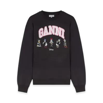 GANNI x Disney Daisy Duck Black SweatShirt "Phantom"