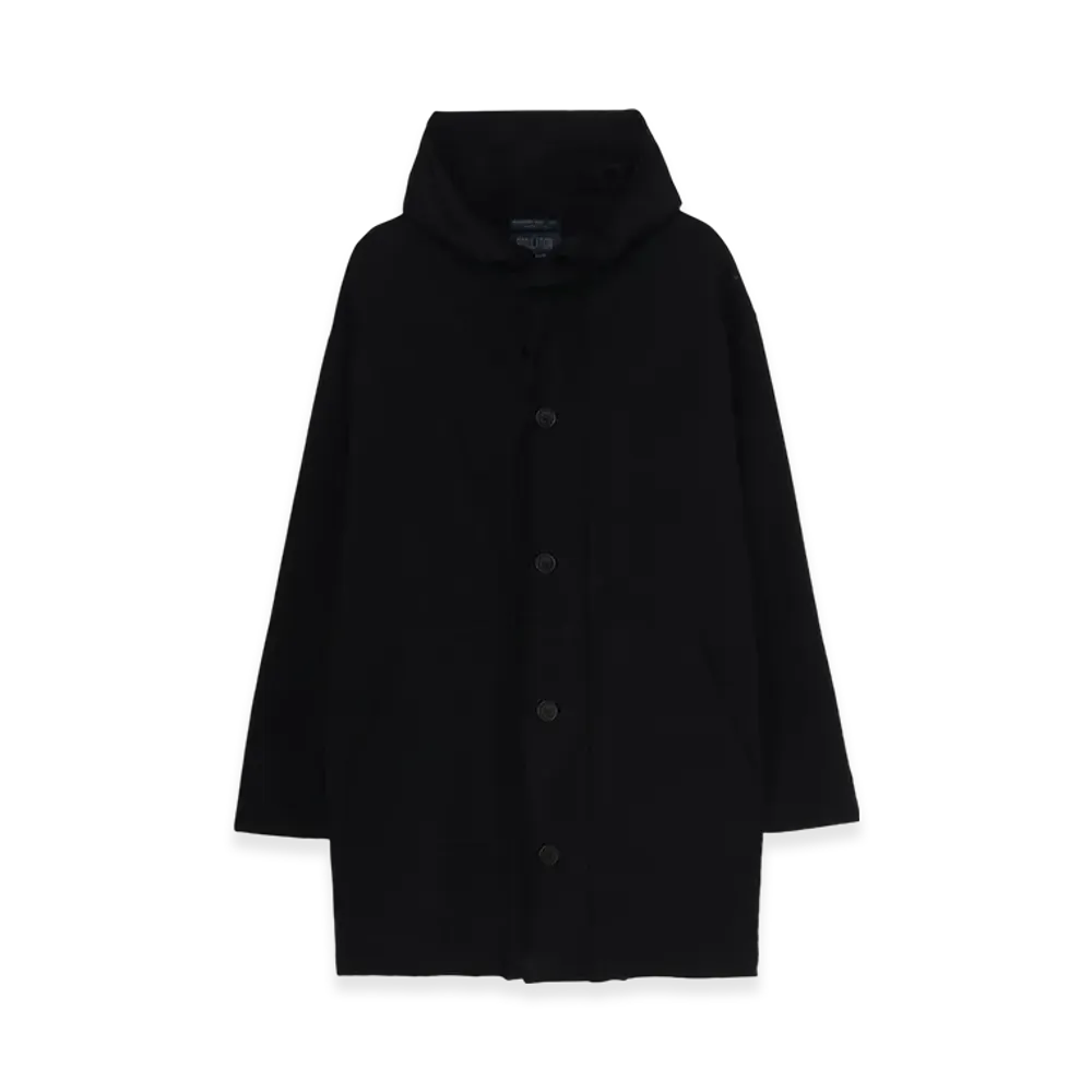 Yohji Yamamoto POUR HOMME Regulation French Terry Hooded Coat "Black"