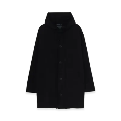 Yohji Yamamoto POUR HOMME Regulation French Terry Hooded Coat "Black"
