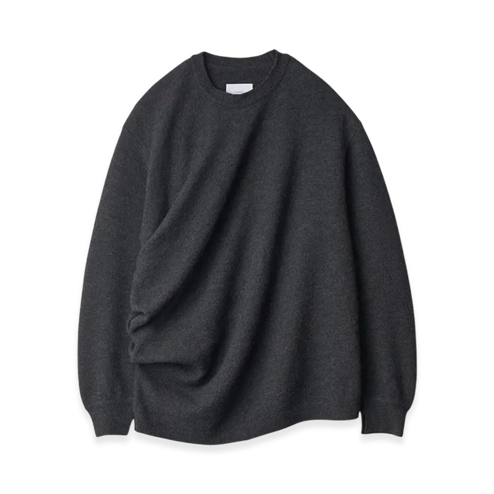 ssstein Extra Fine Wool Knit Deformed LS "Charcoal"