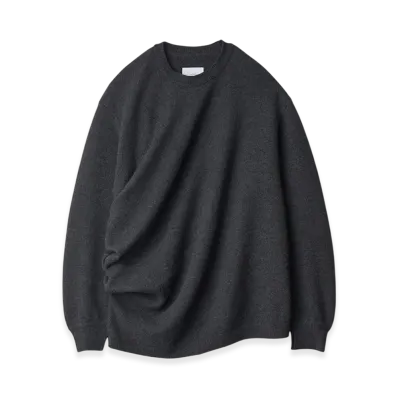 ssstein Extra Fine Wool Knit Deformed LS "Charcoal"
