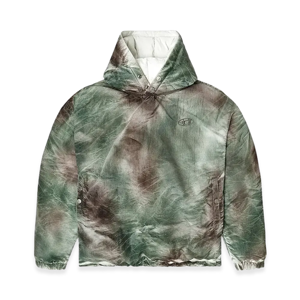 Diesel x Thug Club W-Thug-Jkt-Puffy Puffy Hooded Jacket In Camo Nylon "Brown/Green"