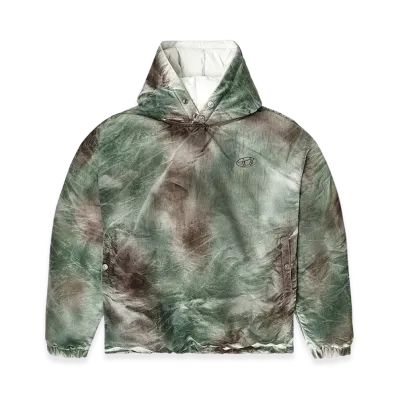 Diesel x Thug Club W-Thug-Jkt-Puffy Puffy Hooded Jacket In Camo Nylon "Brown/Green"