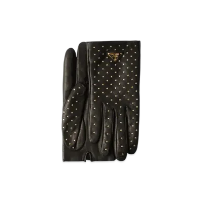 PRADA Studded Nappa Leather Gloves "Black"