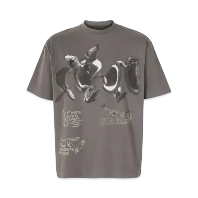 The Boy Has No Patience Moon Eating Night Washed SS Tee "Grey"