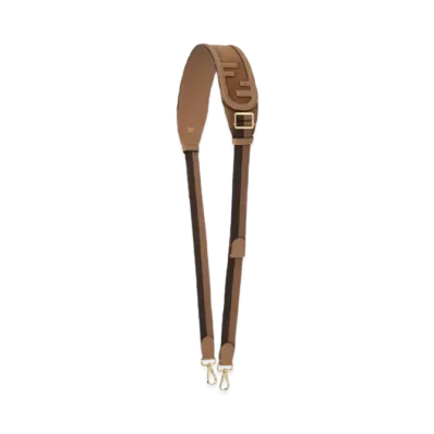 FENDI Strap You Leather / Suede Shoulder Strap "Brown"