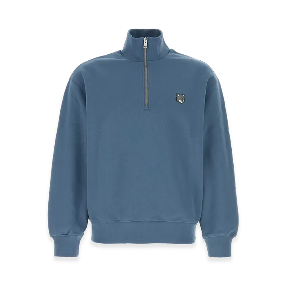 Maison Kitsune Cotton Sweatshirt "Air Force Blue/Light Blue"