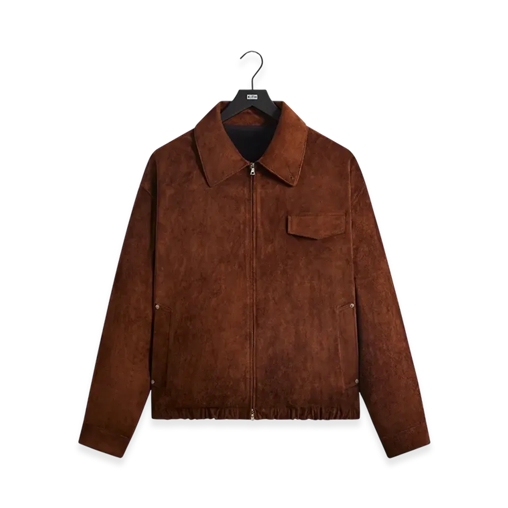 Kith 101 for ssstein Suede Zip Front Jacket "Walnut"
