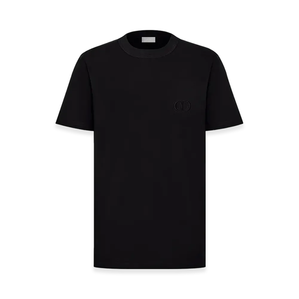 Dior CD Icon Regular-Fit T-Shirt Organic Jersey "Black"