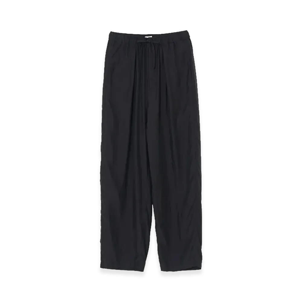 YOKE Cupro Polyester Washable Twill Easy Pants "Black"