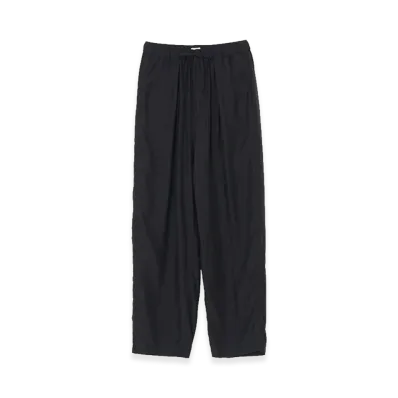 YOKE Cupro Polyester Washable Twill Easy Pants "Black"