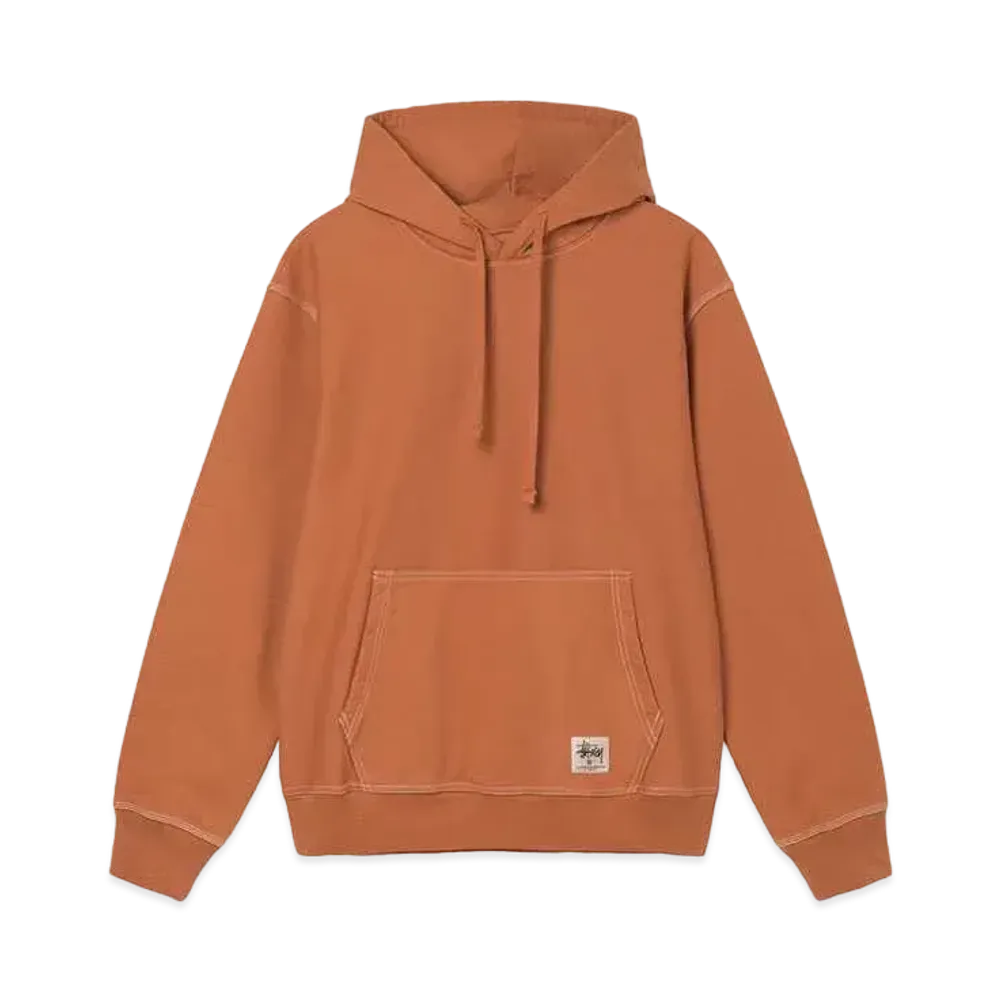 Stussy CONTRAST STITCH LABEL HOOD "Ochre"