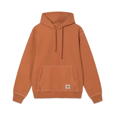 Stussy CONTRAST STITCH LABEL HOOD "Ochre"