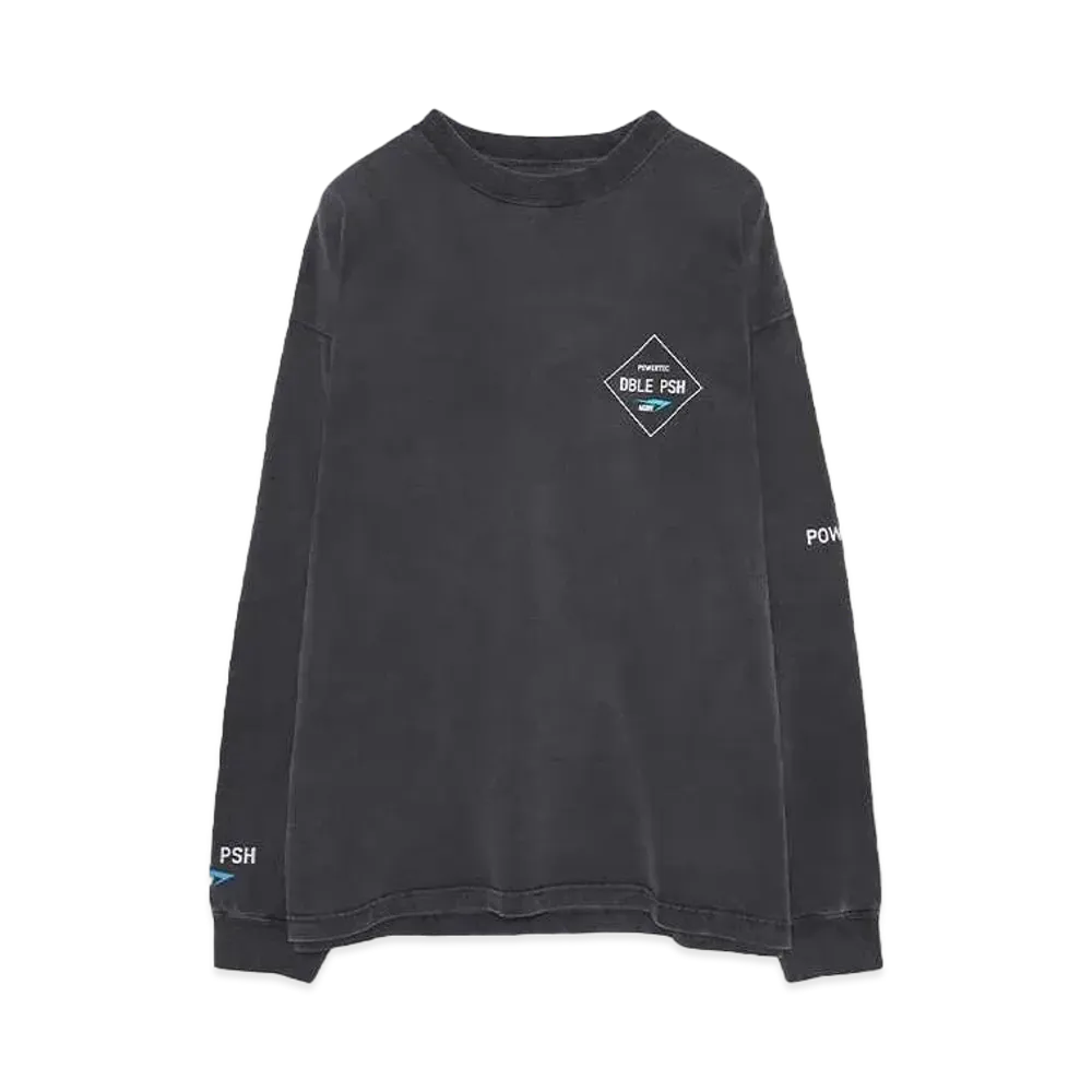 TAIN DOUBLE PUSH LONG SLEEVE T-SHIRTS "BLACK"