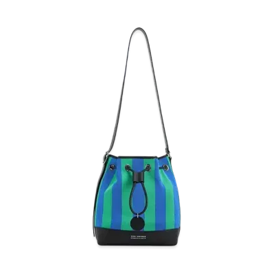 CHARLES & KEITH Sentence Stripe Bucket Bag "Multi"