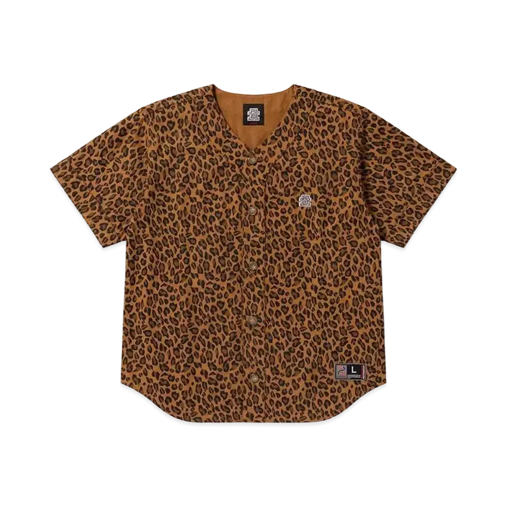 BlackEyePatch OG Label Leopard Patterned Baseball Shirt "Leopard"