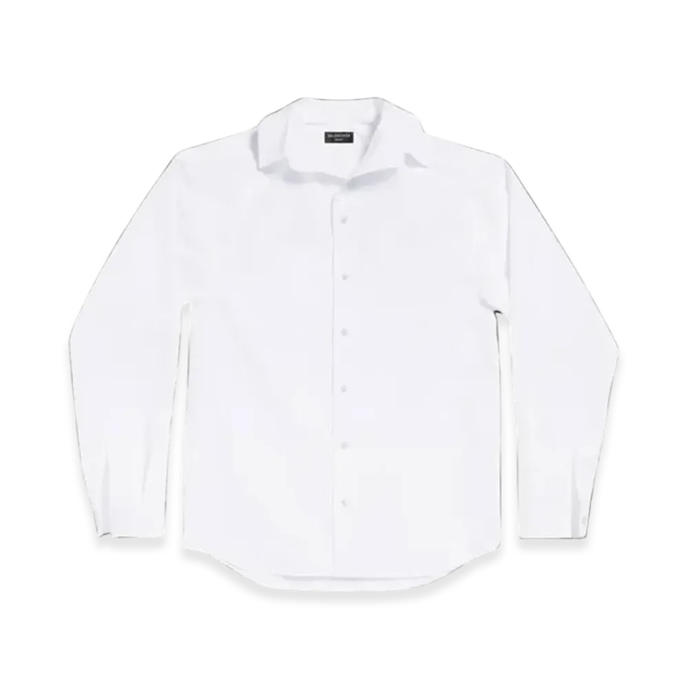BALENCIAGA Women's Kick Collar Large Fit Shirt "White"