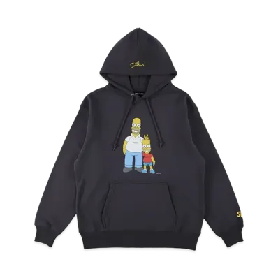 WIND AND SEA THE SIMPSONS / WDS Bart & Homer Hoodie "Carbon"