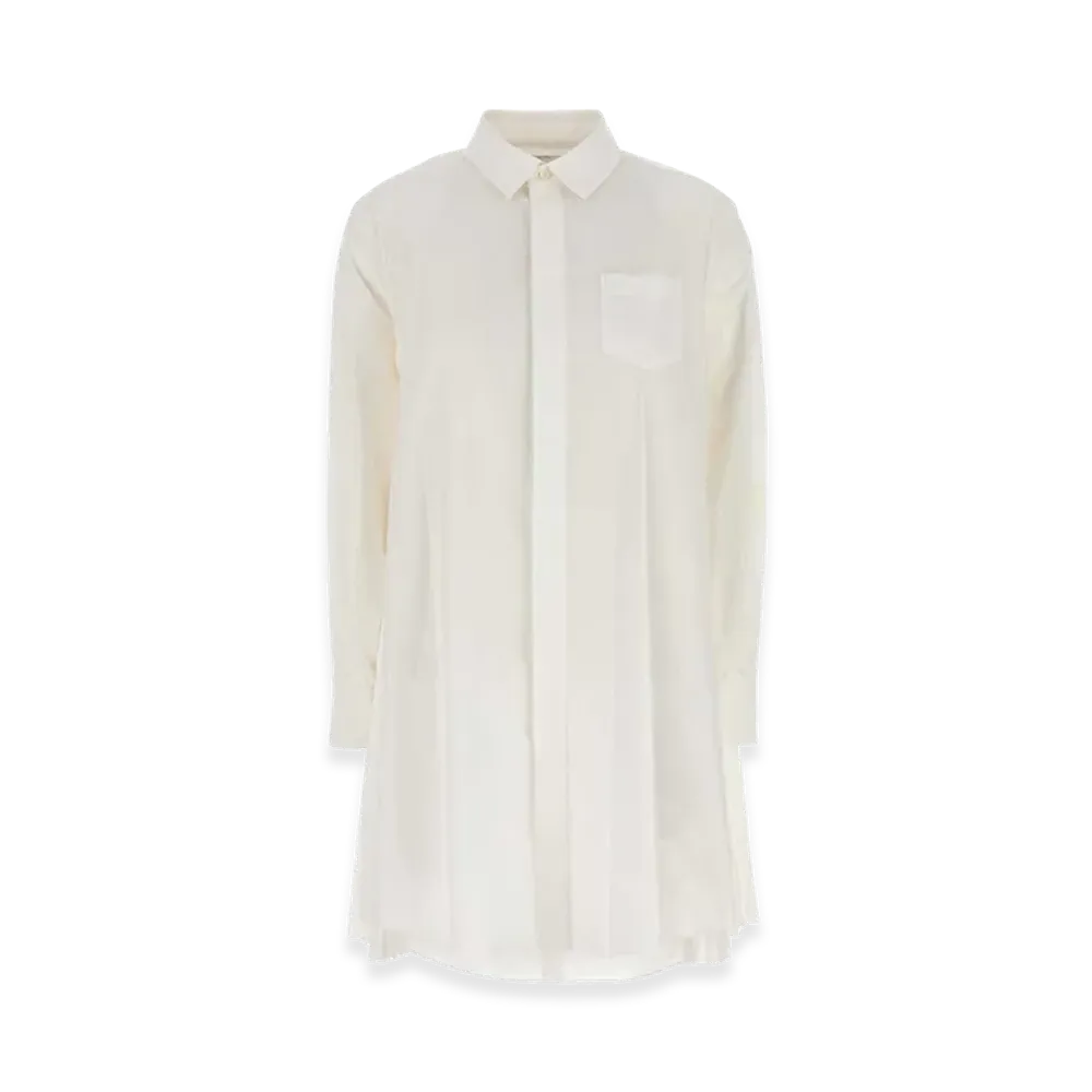 sacai Women's Poplin Shirt Dress "White"