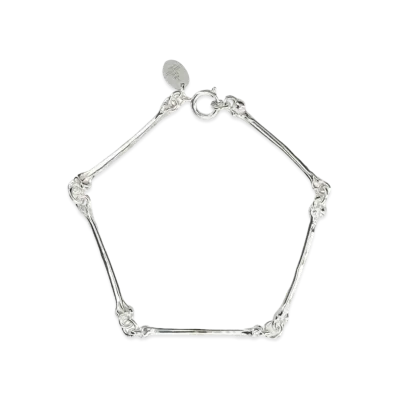 TAKAHIROMIYASHITATheSoloist. skeleton bone bracelet.-M- "silver"