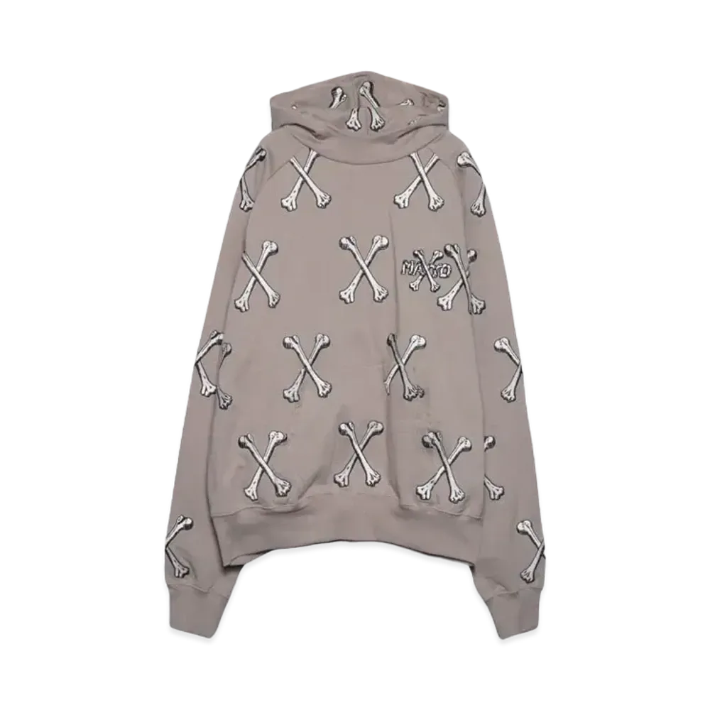 MAYO CROSS BONES Embroidery Hoodie "BEIGE"