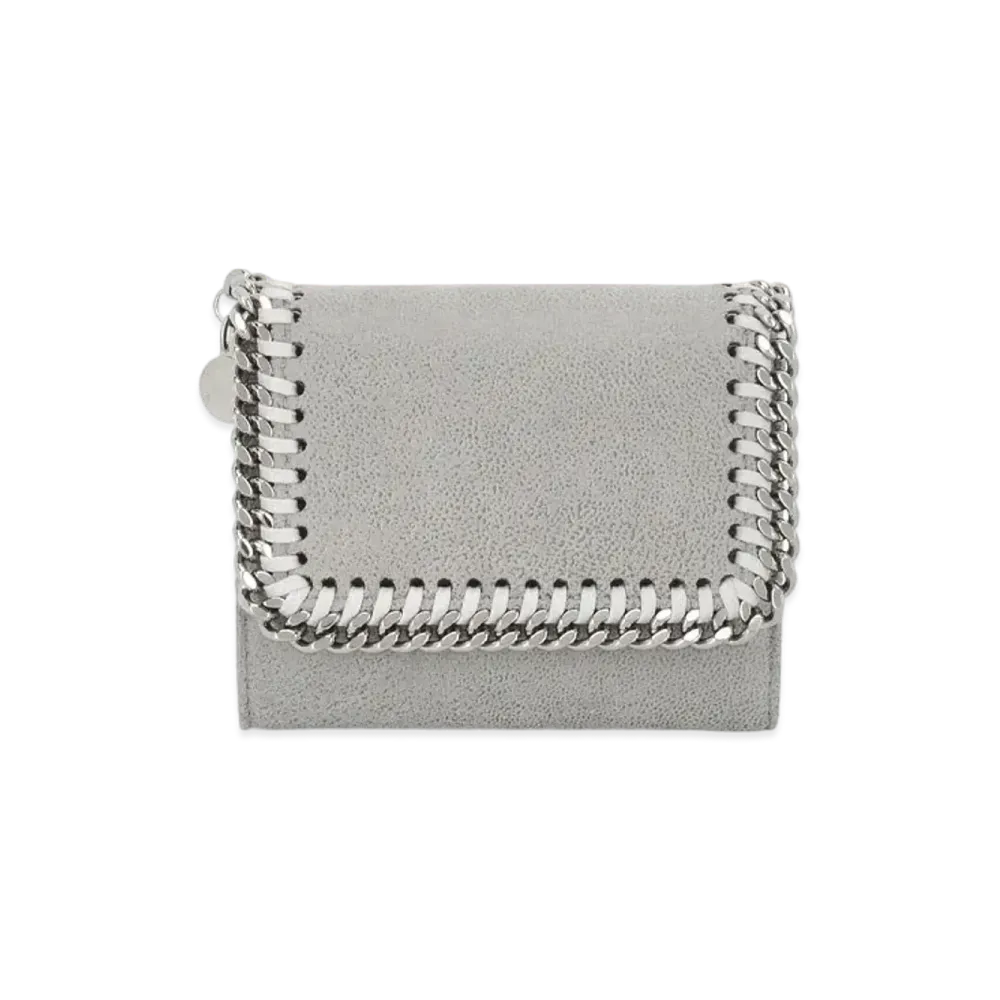 STELLA McCARTNEY Farabela Small Flap Wallet "Light Gray"
