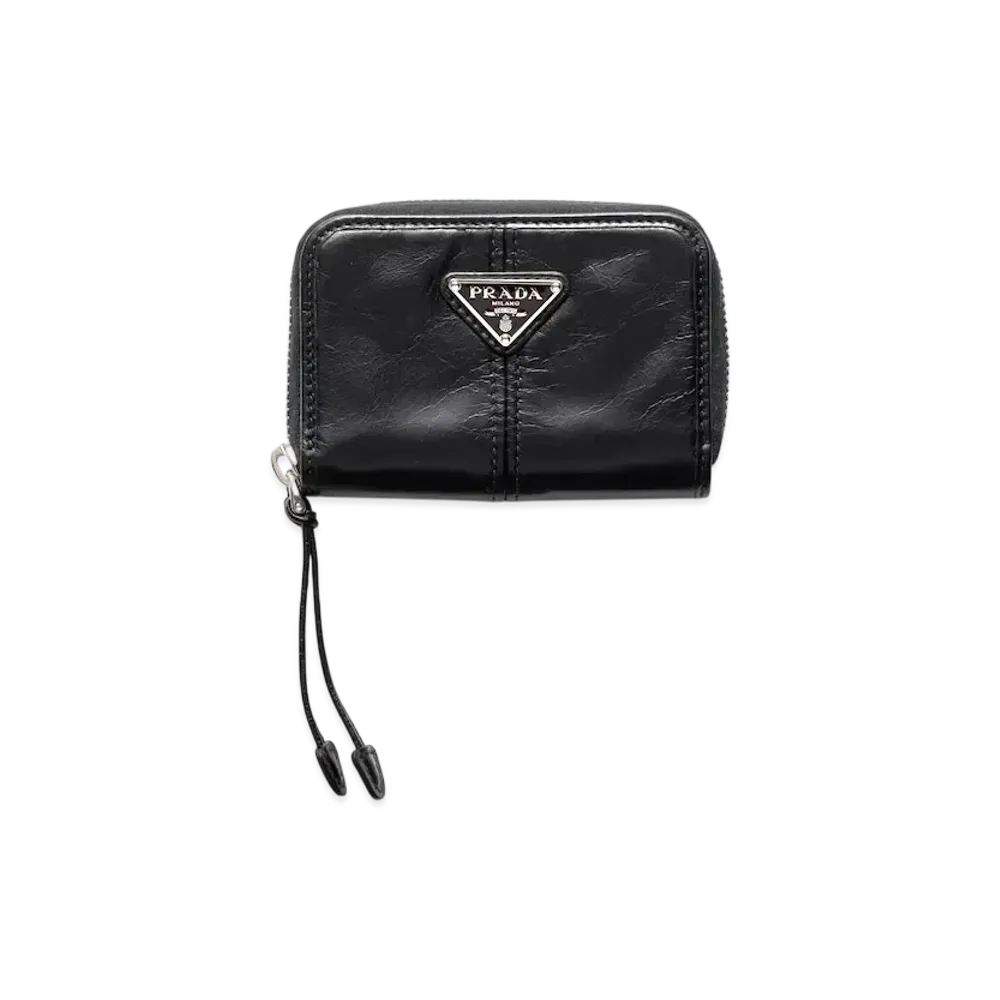 PRADA Leather Coin Purse "Black"