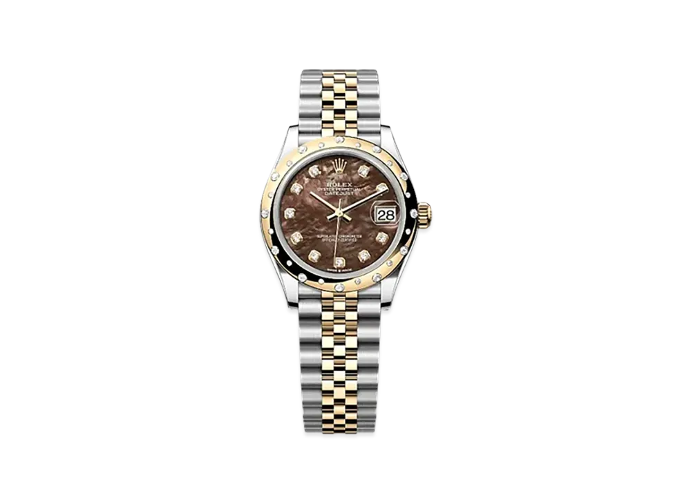ROLEX Datejust 31mm Oystersteel & Yellow Gold Diamond 278343RBR "Black Mother-of-Pearl"