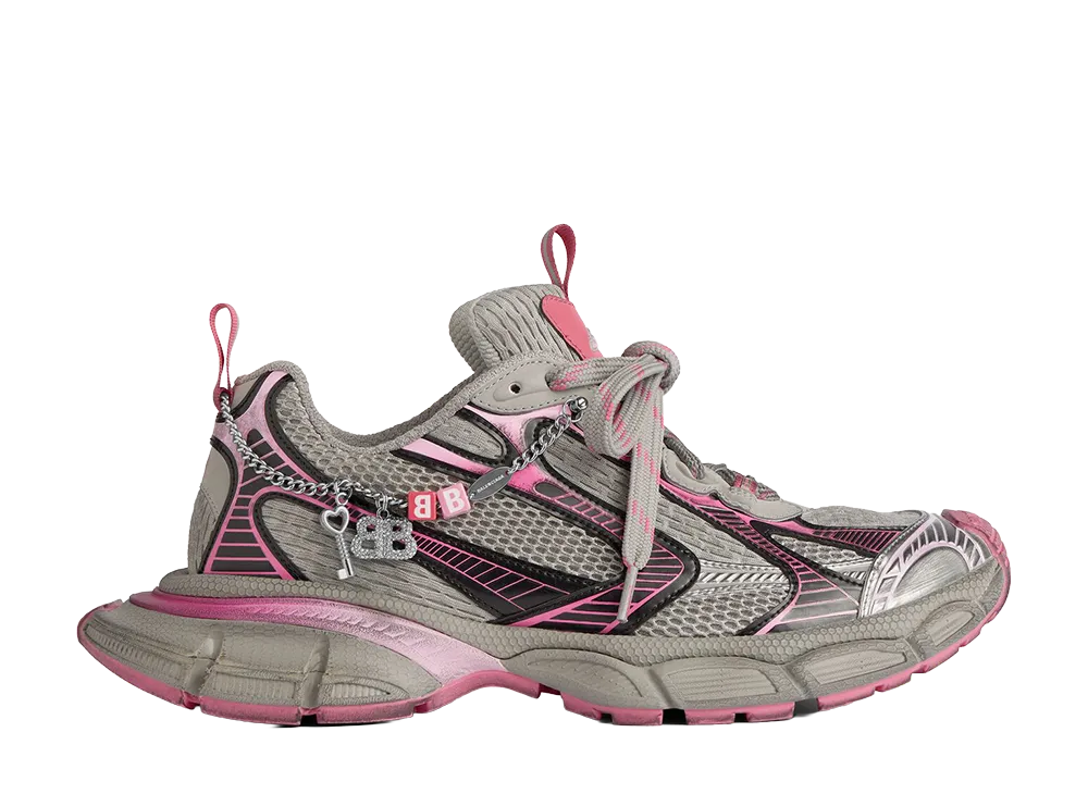 BALENCIAGA Women's 3XL Gradient Sneaker With Charms "Grey/Pink"