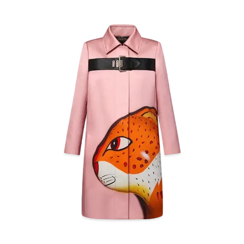 Louis Vuitton Leopard Belt Coat "Mandarine"