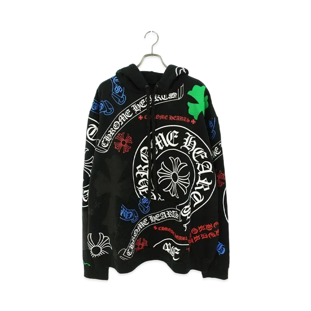 Chrome Hearts Stencil Pattern Print Hoodie Online Exclusive "Black/Multi Color"