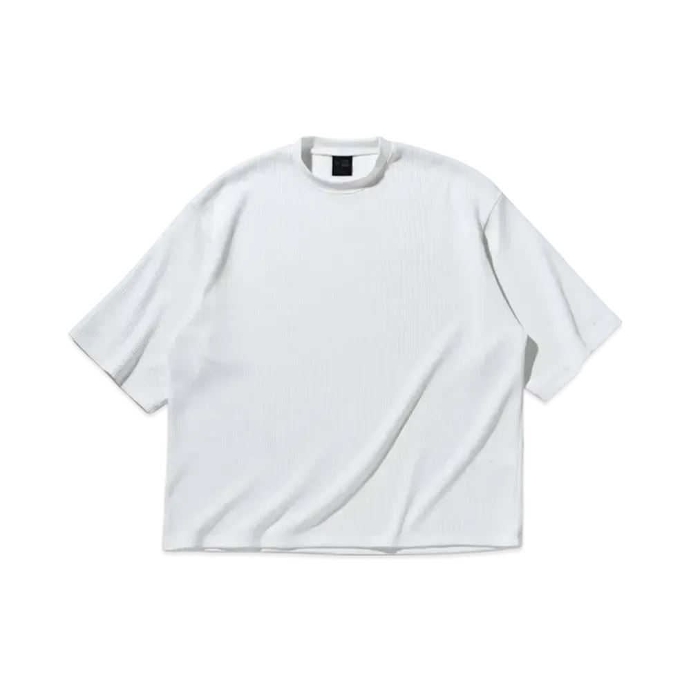 NEW ERA BLACK LABEL SS25 Short Sleeve Oversized Waffle T-Shirt "Off White"